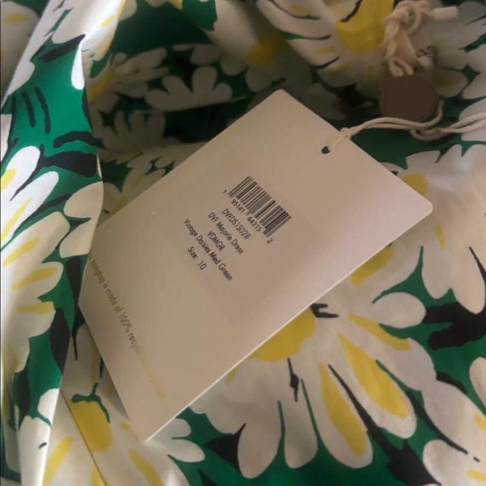 Diane Von Furstenberg Green Floral Midi Dress - Picture 6 of 7